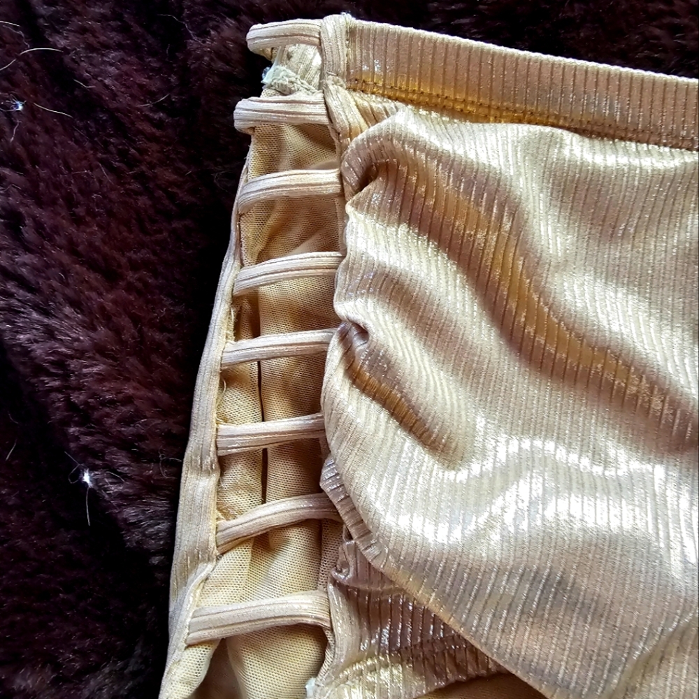 Gold string bikini set